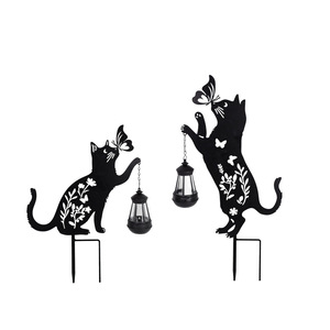 Luces Solares de Jardín con Diseño de Gato y Mariposa, Decoración Exterior Impermeable, Lámpara de Estaca LED con Energía Solar para Patio y Jardín - Product Image 4
