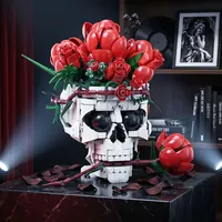 Kaiyu K96282 2026 Nuevo Modelo de Ensamblaje de Flor Roja MOC, Juguetes de Adorno para Entusiastas, Regalos Decorativos, 1065 Piezas, Juego de Bloques de Construcción