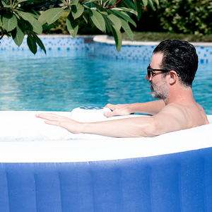 Jacuzzi Familiar, Bañera de Hidromasaje Redonda Inflable Universal para Exteriores, <span class=keywords><strong>Piscina</strong></span> Climatizada <span class=keywords><strong>con</strong></span> Cubierta y Accesorios de PVC para 2 Personas - Product Image 6