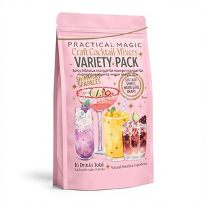 Assortiment de mélangeurs de cocktails magiques et scintillants - Mocktails non alcoolisés faits à la main et écologiques - Paillettes comestibles - Finition nacrée - Product Image 1