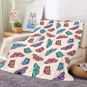 Couverture en polaire et flanelle personnalisée en gros, motifs <span class=keywords><strong>patchwork</strong></span> papillon et floral, pour la maison, le lit, le canapé - Product Image 5
