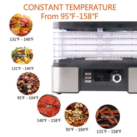 1-24 Uur Voedsel Droger Dehydrator Huishoudelijke Voedsel Dehydrator Kleine Voedsel Dehydrator 5 Trays Fruit Droger