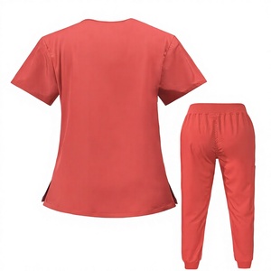 Tenues d'infirmière : Ensemble de blouses à col en V et pantalons jogger, vêtements de travail chirurgicaux, tenue d'infirmière, vêtements de travail pour dentistes, vêtements de travail pour médecins d'hôpital - Product Image 2