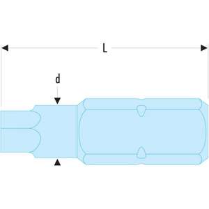 FACOM - EV.106 Brocas estándar serie 1 para tornillos de cabeza dentada múltiple XZN-EAN 3148517847811 INSERTOS PARA BROCAS DE ATORNILLADO - Product Image 2