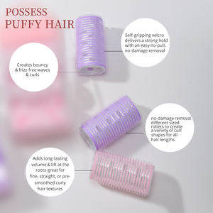 LMLTOP 3 piezas Rizadores de Pelo de Cinta Mágica Autoadherentes de <span class=keywords><strong>Velcro</strong></span> para Volumen Sin Calor Peinado Nocturno Herramientas de Pelo Reutilizables LLT12 - Product Image 2