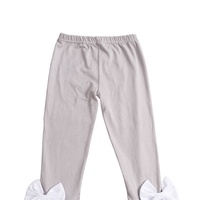 Tenues décontractées de Pâques pour filles, Robes à manches longues avec nœud et volants, Poches, Pantalons cloche gris, Vêtements pour bébés