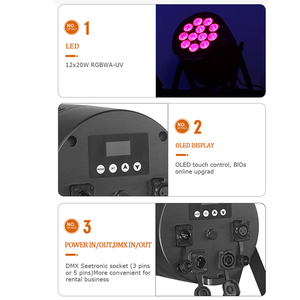 Ip65 12x20 Wát RGBWA-UV 6in1 LED mệnh có thể ánh sáng sân khấu cho bên ngoài trời & trang trí đám cưới - Product Image 4