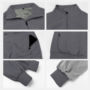 Blouse médicale pour infirmière, veste de travail quotidienne, blouses de soins médicaux avec 2 poches, poignets et ourlet élastiques, tissu doux et confortable - Product Image 6