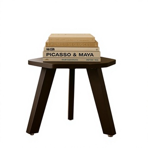 Natural Wood End <b>Table</b> With <b>Rustic</b> Design For Apartment Office Hotel Reception Lounge Furniture Arrangement - Product Image 1