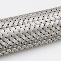 Couverture en filet pour tuyau ondulé en acier inoxydable DN15~DN32, épaisseur 0,25 mm, résiste à une pression accrue