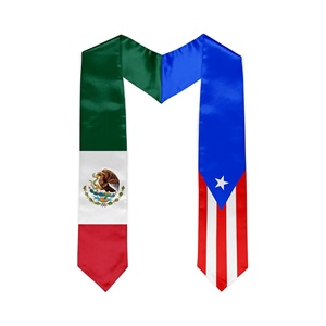 México Filipinas Bandera mixta Estola de graduación Faja Bandera mexicana Faja de graduación para Graduados Internacionales - Product Image 2