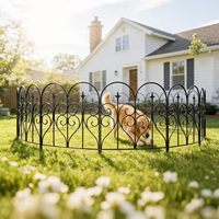 Clôture de jardin moderne en forme de cœur pour l'extérieur, 61*81.5, sans creuser, en métal robuste, antirouille, pour chiens/animaux, vente en gros
