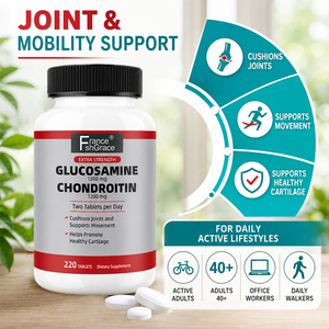 Suplemento Premium de Glucosamina y Condroitina Shecome, Apoyo para la Salud de las Articulaciones, 220 Tabletas de Glucosamina y Condroitina para Adultos - Product Image 2