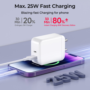 <span class=keywords><strong>Chargeur</strong></span> rapide 20W PD avec adaptateur de charge rapide USB-C PD 3.0 certifié BIS pour Apple Iphone Téléphone portable - Product Image 5