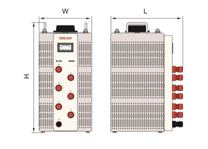 Régulateur de tension monophasé MT-TDGC2J-1 1 kVA, 50 Hz, entrée 220 V, sortie réglable 0-250 V, type sec, auto-refroidissant - Product Image 3