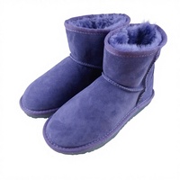 Bottes d'hiver chaudes en véritable peau de mouton de style classique, fourrées, pour femmes, vente en gros