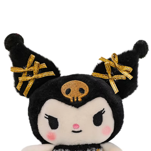 Llavero con colgante de muñeco de peluche de oro negro, accesorio de llavero de juguete suave Premium - Product Image 6