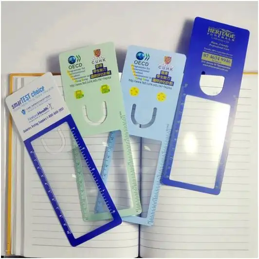 PVC Thẻ Bookmark Magnifying Kính Đọc Kính Đọc Sách Kính Siêu Mỏng Ống Kính Trung Niên Và Cao Tuổi Người Nhỏ Pocket Magnifier ..