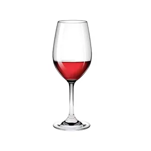 Taş ada ücretsiz örnek özel Logo kurşunsuz kristal kırmızı beyaz şarap bardakları uzun kök ile hediye olarak