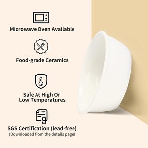 Mangkuk Makan Hewan Peliharaan Portable Ramah Lingkungan Harga Terjangkau dengan Alas Keramik dan Bambu - Product Image 3