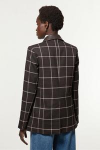 Giacche da <span class=keywords><strong>Donna</strong></span> Personalizzate, MOQ 50 Pezzi, Alta Qualità, Risvolto Dentellato, Maniche Lunghe, in <span class=keywords><strong>Pelle</strong></span> PU, Design a Quadri, Nuovo Modello - Product Image 5