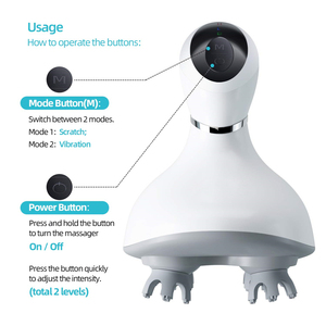 Hot Bán Tự Động Cầm Tay Dễ Dàng Sử Dụng Mô Sâu Nhào Rung Da Đầu Massager Điện Silicone Đầu Massage Thiết Bị - Product Image 3