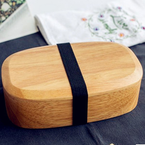 Korean Wooden Lunch Box Custom Logo Wholesale Bamboo Kids Bento Lunch Box Leakproof Biodegrade Material