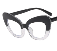 Nouveau grand cadre Simple Style dames filles lunettes Anti-bleu travail ordinateur lunettes cadre femmes oeil de chat lunettes