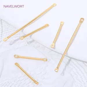 Conectores de Barra Larga de Latón Chapado en Oro de 18K de 20-40mm, Conectores para Joyería, Fornituras para Hacer Pendientes Colgantes DIY - Product Image 1