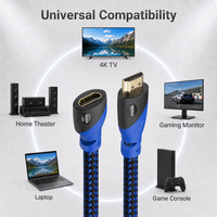 Solo Venta al por Mayor de Cable HDMI 2.0 de Alta Velocidad, 18Gbps, 4K 60Hz, Macho a Hembra, 2m