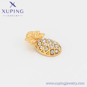 A00769662 Xuping Perhiasan Disesuaikan Lucu dan Karakteristik 24K Seri Buah Berlapis Emas Liontin Berlian Nanas - Product Image 6
