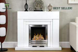 Set Completo di Caminetto Elettrico <span class=keywords><strong>Moderno</strong></span> Bianco su Misura per Soggiorni nelle Case del Regno Unito - Product Image 6