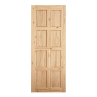 Porte intérieure en bois de pin massif brut non peint pour dressing et projets domestiques