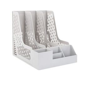 Organisateur de bureau en plastique HALO, porte-revues avec compartiment de rangement pour stylos, support multifonctionnel pour fournitures de bureau, pour la maison - Product Image 4