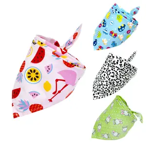 Ybgai Fruits Printed Bibs For Dogs Wholesale Cotton Dogs Summer Triangle Bandanas