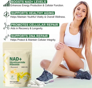 Cápsulas de suplemento OEM NAD con nicotinamida ribósido trans-resveratrol vitamina B3 para energía antienvejecimiento y regeneración celular - Product Image 2