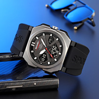 Jam Tangan SKMEI 2418 Persegi Retro Fashion Merk Ternama Tahan Air Digital LED Vintage Pria Kasual Reloj LED Sport