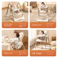 Chaise haute bébé moderne en plastique, réglable, portable, avec siège rembourré, sûre, respectueuse de l'environnement, durable, pour manger et nourrir