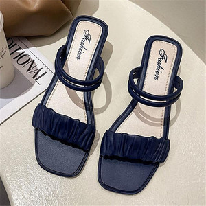 Sandales et mules d'été à talons compensés, dernières tendances, talons épais, escarpins mi-hauts pour femmes, chaussures à talons hauts de créateur avec nœud pour <span class=keywords><strong>femme</strong></span> - Product Image 6