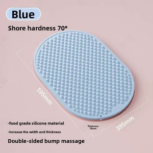 Plaque d'acupression ovale double face extra-large mobile en silicone de 4 mm d'épaisseur pour la relaxation et le soulagement de la pression, coussin de massage pour la plante des pieds - Product Image 3