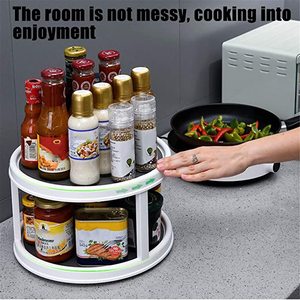 Cesta de almacenamiento multifunción, estante de pie con 2 estantes de 2 niveles para cocina, tarros de especias, organizador de cosméticos de baño - Product Image 3