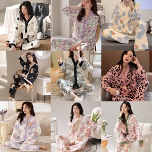 Pijamas Térmicos al por Mayor de Fábrica para Mujer, Colección Primavera-Otoño 2025, Ropa de Casa, Traje de Otoño-Invierno, Transmisión en Vivo para Microempresas - Product Image 2