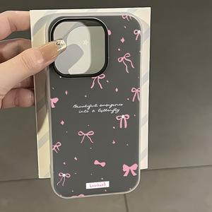 เหมาะสำหรับเคสไอโฟน 17 โปรแม็กซ์ โบว์สีชมพูสไตล์เกาหลี รูขนาดใหญ่ เคสโทรศัพท์กันกระแทก - Product Image 5