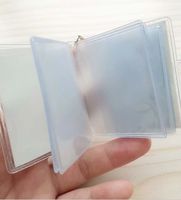 Porte-cartes en PVC transparent avec hologramme personnalisé, étui à cartes transparent au laser, pochette à bandoulière pour enfants, porte-monnaie, sac à main