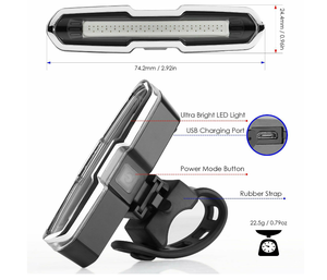 <span class=keywords><strong>Lampe</strong></span> de sécurité arrière à LED rechargeable par USB, <span class=keywords><strong>lampe</strong></span> de signalisation arrière <span class=keywords><strong>pour</strong></span> vélo de route <span class=keywords><strong>VTT</strong></span>, étanche, clignotant - Product Image 3