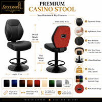 Fauteuil de casino personnalisé Successor, chaise de luxe pour machine à sous avec base robuste, logo personnalisé, tabouret de casino sur mesure