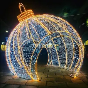 IP65 waterproof 3d gigante exterior conduziu luzes dadas forma esfera do Natal Natal luzes conduzidas ambientais decorativas