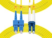 Cable de Fibra Óptica OS2 LC SC G652D SM Monomodo Dúplex 9/125m 1G/10GB OD2.0mm 2 Conductores, Cable de Conexión de Fibra Óptica Trenzada LZSH
