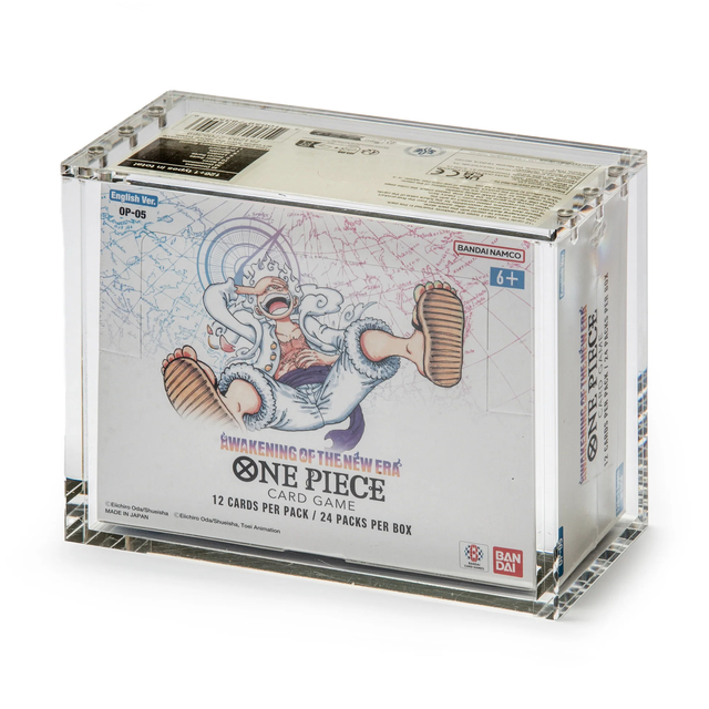UV protection One Piece Card Game TCG Magnetic Lids case Booster Box Display Protector for One Piece Booster Box Acrylic Case