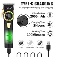 Tondeuse professionnelle sans fil VGR V-001 Salon Series pour hommes, à grande vitesse, en acier inoxydable, rechargeable par USB
